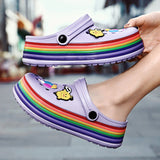 Niulatu Cartoon Summer Clogs Women Platform Sandals Casual Women EVA Sandals Rainbow Bottom Garden Shoes Women sandalias verano DJSE