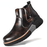 Niulatu Men Boots Elevator Shoes Height Heightening Man Increase Insole 7cm Leather Motorcycle Winter Fashion DJSE