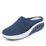 Niulatu Women Mesh Lightweight Shoes Woman Slippers Wedge Shoes Female Air Cushion Sandals Thick Bottem Casual Sneakers Plus Size 43 DJSE