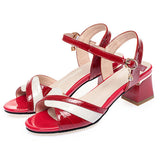 Niulatu Women Sandals 2025 High Heels Summer Genuine Leather Ladies Sandals Shoes Women Heels Chaussure Femme Outdoor Summer Footwear DJSE