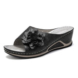 Niulatu Women's Slippers Casual Flower Hollow Wedge Beach Shoes Outdoor Fashion Platform Comfortable Non-slip Sandals Chinelo Macio DJSE