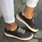 Niulatu Breathable Hollow Out Sneakers Casual Round Toe Flat Loafers Comfortable Sneakers Female Plus Size Chaussure Shoes 1021 DJSE