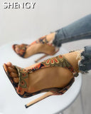 Niulatu Woman High Heels Pumps Sandals New Shoes Woman Fashion Summer Sexy Ladies Increased Stiletto Super Peep Toe Shoes Pumps DJSE