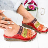 Niulatu Women Slippers 2025 Fashion Ladies Mixed Color Slip-on Slippers Casual Comfortable Women Shoes Popular Beach Shoes Women's Trend DJSE
