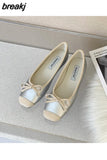 Niulatu Women Flats Ballet Shoes Fashion Bow Knot Shallow Ballerina Soft Moccasins Female Driving Loafers 2025 Zapatillas Mujer DJSE