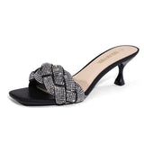 Niulatu Women¡¯s Stilettos Heels Open Square Toe Comfort Low Kitten Heels Sexy Dress Pumps Sandals Party Daisy Shoes Woman DJSE