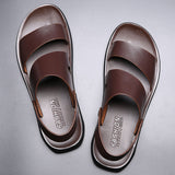 Niulatu Men Sandals Leather New 2025 Fashion Vintage Men Shoes High Quality Soft Comfort Casual Flats Beach Male Slippers DJSE