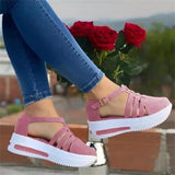 Niulatu to College Wedge Sandals Women's Shoes 2025 Summer New Platform Sandals Ladies Casual Beach Shoes Female Flip Flops Dress Heels Slippers DJSE