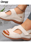 Niulatu Women Wedges Sandals Platform Shoes Summer Outdoor Peep Toe Ladies Female Beach Plus Size Footwear Roman New Sandalias 2025 DJSE