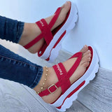 Niulatu Women Shoes Summer Sandals Peep Toe Walking Shoes Retro Women's Shoes Thick bottom Flip Flop Platform Non-Slip Large Size Shoes DJSE