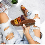 Niulatu Women Slippers 2025 Fashion Ladies Mixed Color Slip-on Slippers Casual Comfortable Women Shoes Popular Beach Shoes Women's Trend DJSE