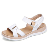 Niulatu Summer Women Sandals Flat shoes Woman Light Comfortable Leather Casual Hook Loop Sandalias mujerWomen's FootwearE234 DJSE
