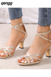 Niulatu Women 2025 New Simple Back Zipper Fishmouth High Heels Women Shoes Summer Fashion Stiletto Women Sandals DJSE