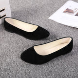 Niulatu Women Flat Shoes Trend Simple Sweet Classic Candy Colors New Autumn Summer Casual Flock Flats Boat Cute Girls Flats Office Shoes DJSE
