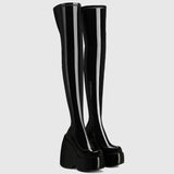 Niulatu Women Ankle Short Boots Wedges Shoes For Woman Goth Design Grunge Fashion Motorcycle Booties Big Size 43 DJSE