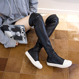 Niulatu boots women flat platform patchwork runway autumn winter shoes thigh high boots elastic long booties 2025 casual DJSE
