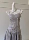 Niulatu Purple Sequins Tulle Beaded Tassel Prom Dress A Line Evening Dress HZ1007