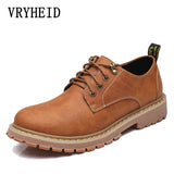 Niulatu 2025 Men Casual Shoes Men Martins Leather Shoes Work Safety Shoes Winter Waterproof Ankle Botas Brogue Plus Size DJSE