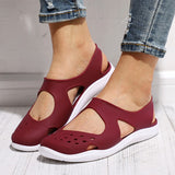 Niulatu Women Sandals Soft Flat Jelly Shoes Slip On Female Casual Girl Sandals Hollow Out Mesh Flats Beach Shoes New 531 DJSE