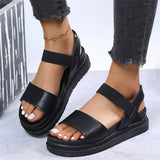 Niulatu Design Open Toe Platform Chunky Heel Punk Leisure women's Sandals Casual Buckle Black White Trendy Shoes Woman DJSE