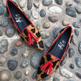 Niulatu Toe Flat Shoes Elegant Low Heel Fringe Mules Women New Brand Concise mxed-color Mules DJSE