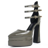 Niulatu Platform Brand Design Sandals Women High Heels Dress Party Luxury Female Shoes Pointed Toe Sexy Shoes For Woman DJSE
