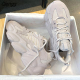 Niulatu Women Shoes Fashion Women Sport Shoes White Platform Sneakers Women Trainers Slip on Casual Flats Woman Vulcanize Shoes DJSE