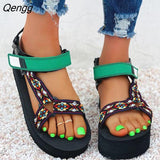 Niulatu Summer Sandals Open Toe Thick Bottom Women's Sandals Outdoor Sports Beach Shoes Women Plus Size Sandalias De Mujer DJSE