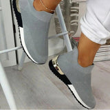 Niulatu Color Knit Women Shoes Ladies Slip-On Vulcanized Sneakers Casual Sport Walking Running Mujer Shoes DJSE