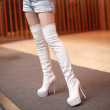 Niulatu Women Boots PU Sexy Over The Knee Long Boots Sexy Thin High Heel Boots Platform Women Shoes Zapatos De Mujer Botas 2025 Newest DJSE