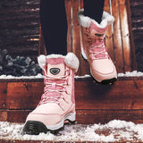 Niulatu Women Classic Snow Boots Winter Warm Shoes Handmade Platform Shoes Womens Boots Ankle Botas De Mujer Size 42 Booties DJSE
