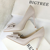 Niulatu Shoes Bow-knot Pumps Women High Heels 2025 Fashion Women Heels Lady Stiletto Shoes Wedding Shoes Classic Pumps Footwear DJSE