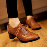 Niulatu Style Carved Classy Lace Up Oxford Shoes DJSE