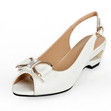 Niulatu 2025 Summer New Style Sandals Female Summer With Wedges Open Toe Shoes White Shoes Comfortable Women's Shoes DJSE