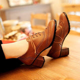 Niulatu Style Carved Classy Lace Up Oxford Shoes DJSE