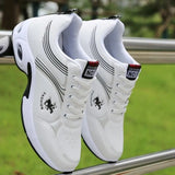 Niulatu Men's PU Leather Autumn Shoes Boys Casual Sneakers Man Tennis 2025 Fashion Men White Trainers Wedges Sneakers Male Sport Shoes DJSE