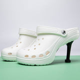 Niulatu Women Sandals Hole Hole Slippers Sexy Heel Slippers Sandal Shoes Woman Thin High Heels Sandal Lady Pump Heels Woman DJSE