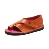 Niulatu Women Casual Flat Sandals Ladies Pu Leather Open Toe Shoes Female Roman Beach Shoes Buckle Casual Zapatos Mujer Primavera Verano DJSE