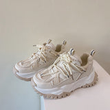 Niulatu Women Dad Shoes Adult Platform Trainers Summer Casual Chunky Sneakers for Women Sport Thick Sole Footwear DJSE