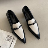 Niulatu New Brand Women Pumps Fashion Low Round Heel Ladies Slingback Pointed Toe Slip On Oxford Shoes Casual Office Shoe DJSE