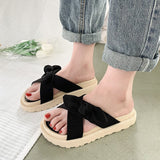 Niulatu Women Slippers Fairy Style Fashion Student Thick Soled Roman Sandals 2025 New Fashion Soled Flat Shoes Femmes Sandalias DJSE