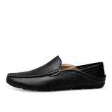 Niulatu Mens Shoes Casual Luxury Brand Summer Men Loafers Genuine Leather Moccasins Light Breathable Slip on Boat Shoes JKPUDUN DJSE