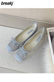 Niulatu Women Flats Ballet Shoes Fashion Bow Knot Shallow Ballerina Soft Moccasins Female Driving Loafers 2025 Zapatillas Mujer DJSE