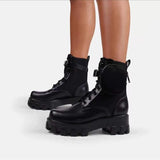 Niulatu Women's Shoes New Pocket Design Round Toe Women's Boots Luxury Brand Designer Women's Boots British Fashion Plus Size 2025 DJSE