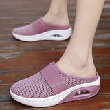 Niulatu Women Sandals Fashion Wedges Platform Shoes Female Slides Slippers Breathable Mesh Lightweight Ladies Footwear DJSE