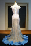 Niulatu Sleeves Floor Length Mermaid Beading Prom Dresses with HZ1007