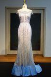 Niulatu Sleeves Floor Length Mermaid Beading Prom Dresses with HZ1007