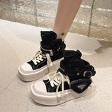 Niulatu Shoes for Women 2025 Winter Belt Buckle Flat with Platform Boots Zip High Quality Round Toe Ankle Boots Chaussure Femme DJSE