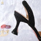 Niulatu 2025 New Arrival Italian Design Elegant Black Color Women Shoes And Bag Set For Party High Quality Lady Occasion Shoes DJSE