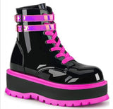 Niulatu Women Colorful Ankle Boots Gothic Platform Punk Winter Black High Heels Demonias Sexy Ladies Shoes Combat Boots for Women DJSE